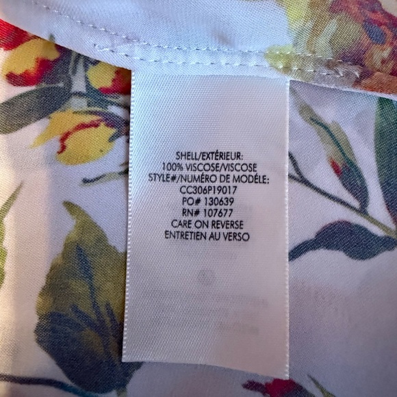 Alice + Olivia Multicolor Floral V-Neck Blouse - Picture 4 of 4